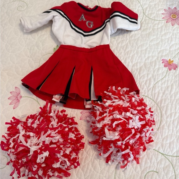 American Girl Other - Vintage American Girl Doll Cheerleading Outfit w/ Pom Poms – Retired